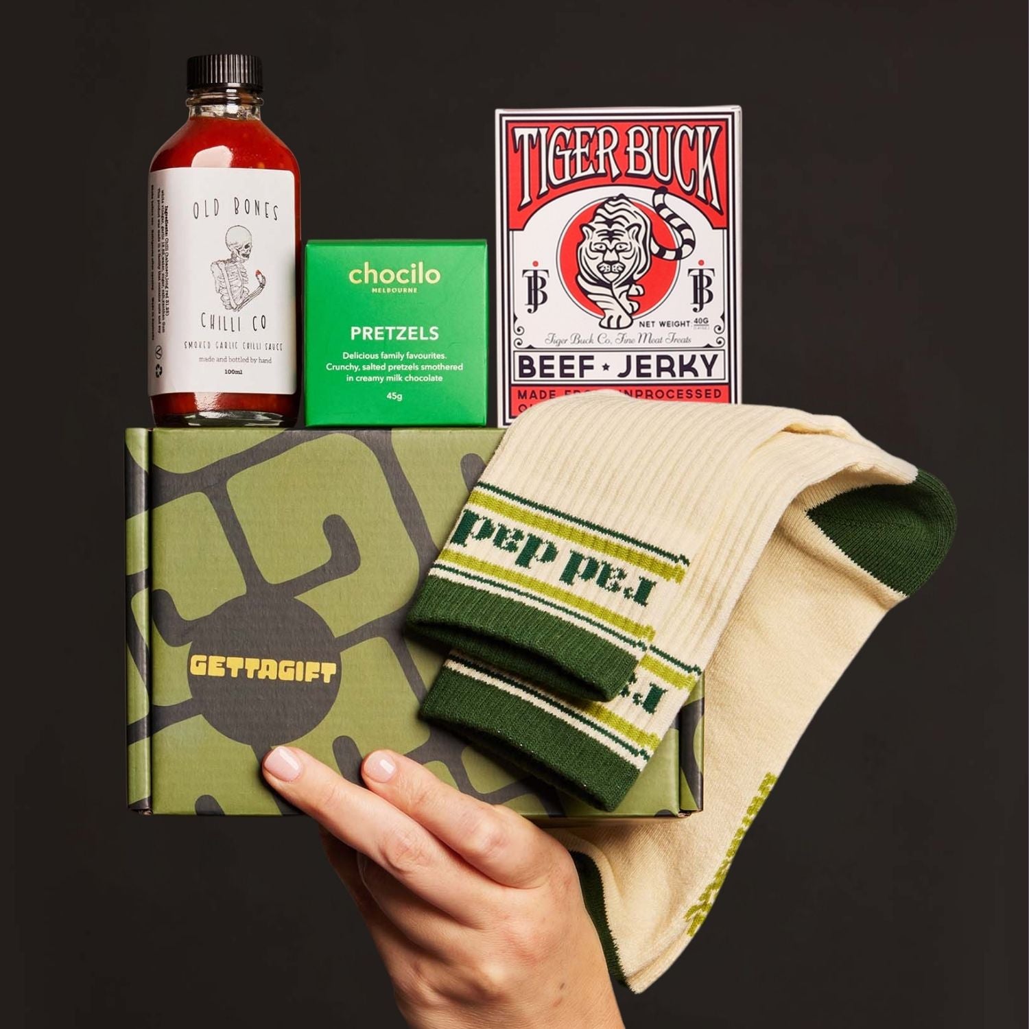 Hot Stuff & Cool Socks - small gift hamper for him